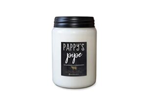 milkhouse candle company, farmhouse collection, 26 ounce apothecary jar, pappy's pipe