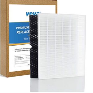 veva 1 pack of replacement filter compatible with winix filter h 116130 for model 5500-2 air purifier - 1 hepa, 1 honeycomb carbon