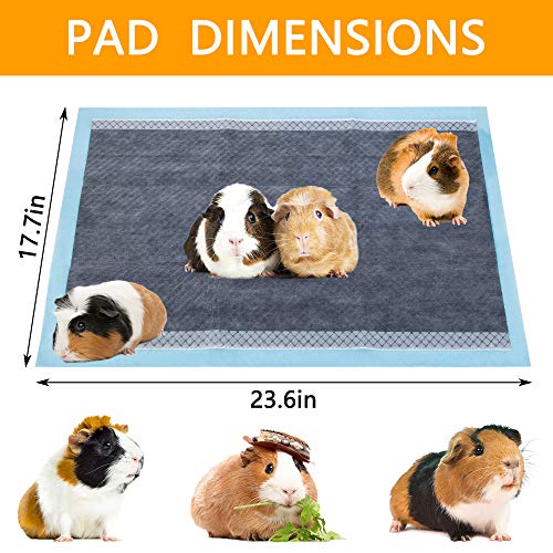 Geegoods Disposable Guinea Pig Cage Liners,Liners Pee Pads for Guinea Pig,Bamboo Charcoal Odor Controlling,Super Absorbent,Suitable for C&C Cage Liners(16pack)