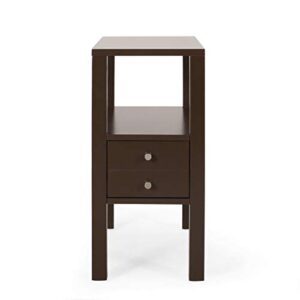 christopher knight home timber end table, dark walnut