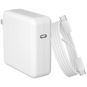 mac book pro charger - 96w usb c charger fast charger for usb c port macbook pro & macbook air, ipad pro, m1 m2 laptop power adapter, 6.6ft usb c to usb c charge cable