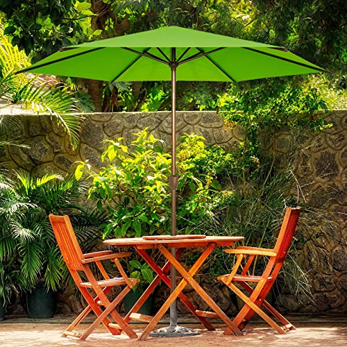 Ogrmar 7.5 FT Patio Umbrella Outdoor Table Umbrella with Push Button Tilt and Crankfor Terrace, Backyard, Garden, Courtyard, Swimming Pool, Lawn (Pear Green)