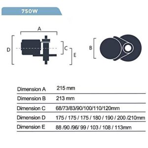 DERUIZ Mid Drive Motor Kit 750W Electric Bicycle Conversion Kits BBS02B for eBike Central Engine with Display(Optinal) for Mountain Bike