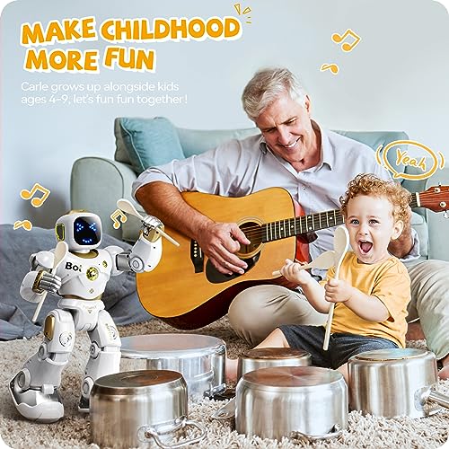 Ruko Smart Robot for Kids, Large Programmable Interactive STEM RC Robot, Voice Control and App Control, Gifts for Boys and Girls 4 5 6 7 8 9, Gold