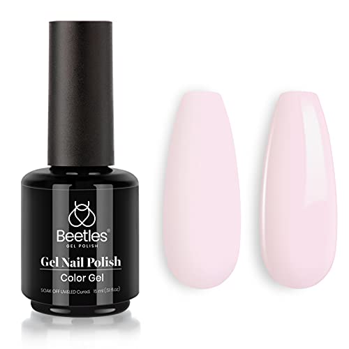 beetles Gel Polish 15ml Barely Pink Soak Off LED Nail Lamp Nail Art Manicure Salon DIY Home Solid Gel 0.5Oz