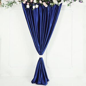 Efavormart 8Ft H x 8Ft W Premium Royal Blue Velvet Backdrop Curtain Panel Drape Background for Events