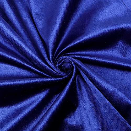 Efavormart 8Ft H x 8Ft W Premium Royal Blue Velvet Backdrop Curtain Panel Drape Background for Events