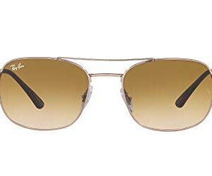 Ray-Ban RB3670 Square Sunglasses, Copper/Clear Gradient Brown, 54 mm