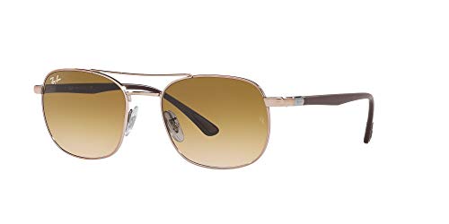 Ray-Ban RB3670 Square Sunglasses, Copper/Clear Gradient Brown, 54 mm