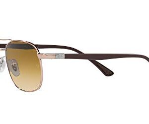 Ray-Ban RB3670 Square Sunglasses, Copper/Clear Gradient Brown, 54 mm