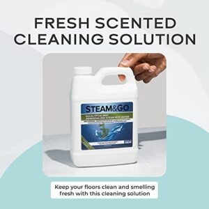 Steam & Go - Demineralized Water for Steam Cleaner, PVC-Free Floor Cleaner Liquid Compatible With Any Mop Steamer, Ready-to-Use Multisurface Cleaner, Scented Mop Solution, Eucalyptus Mint, 32 oz