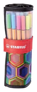 fineliner - stabilo point 88 arty rollerset of 25 assorted colours