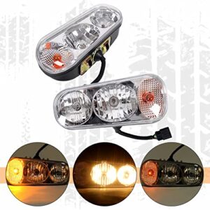 HECASA Universal Halogen Snow Plow Headlight Lamps Kit Compatible with Boss Western Meyer Blizzard Curtis, Enhanced Visibility, Long Lasting Light, Super Brightness Output - 1 Year Extra Warranty