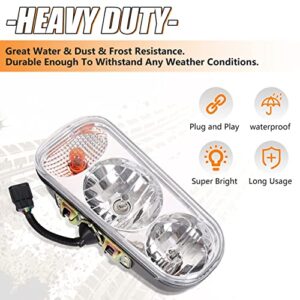 HECASA Universal Halogen Snow Plow Headlight Lamps Kit Compatible with Boss Western Meyer Blizzard Curtis, Enhanced Visibility, Long Lasting Light, Super Brightness Output - 1 Year Extra Warranty