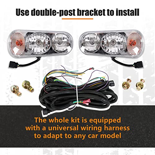 HECASA Universal Halogen Snow Plow Headlight Lamps Kit Compatible with Boss Western Meyer Blizzard Curtis, Enhanced Visibility, Long Lasting Light, Super Brightness Output - 1 Year Extra Warranty