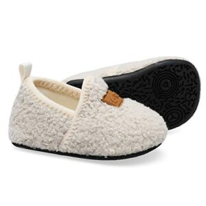 L-RUN Toddler Slippers for Boys/Girls Home Slippers Beige 6.5-7.5 Toddler=EU24-25