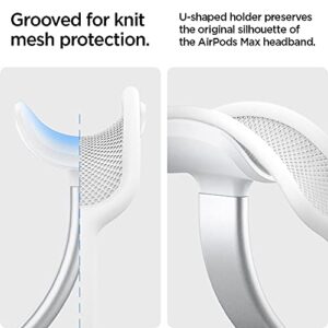 Spigen S380 (MagFit) Designed for Airpods Max Stand/MagSafe Charger [Charger Not Included] - Premium Aluminum Dual Headphone Stand Compatible with iPhone 15/14/13/12 Models - Silver