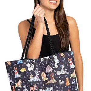 Disney Tote Travel Bag Dogs: Dalmatians Lady Tramp Copper Dodger All Over Print