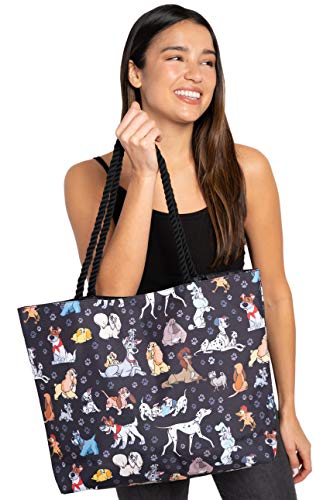 Disney Tote Travel Bag Dogs: Dalmatians Lady Tramp Copper Dodger All Over Print