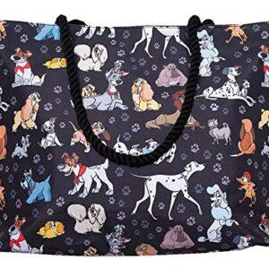 Disney Tote Travel Bag Dogs: Dalmatians Lady Tramp Copper Dodger All Over Print