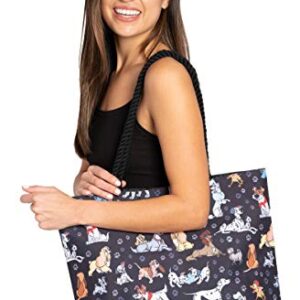 Disney Tote Travel Bag Dogs: Dalmatians Lady Tramp Copper Dodger All Over Print