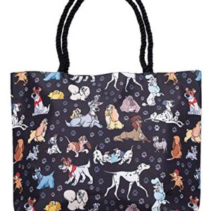 Disney Tote Travel Bag Dogs: Dalmatians Lady Tramp Copper Dodger All Over Print