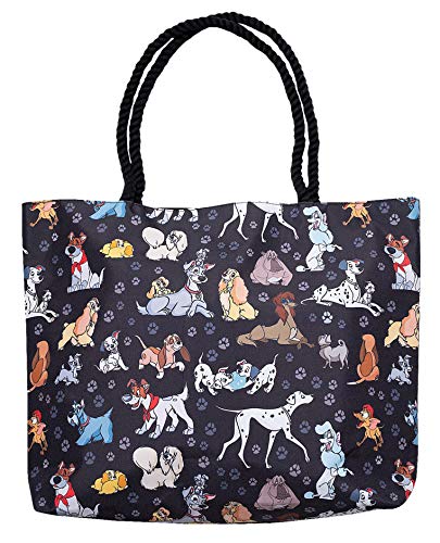 Disney Tote Travel Bag Dogs: Dalmatians Lady Tramp Copper Dodger All Over Print