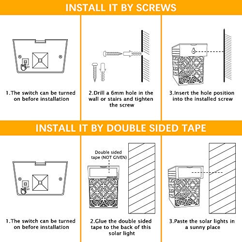 SOLPEX Solar Fence Lights, Solar Deck Lights 8 Pack, LED Waterproof Outdoor Wall Lights, Christmas Halloween Decoration forDeck, Patio, Stairs, Yard, Steps, Wall, Path & Driveway