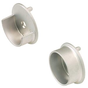 1 pair for 1 5/16" diameter closet rod wardrobe tube end supports (matt aluminum)