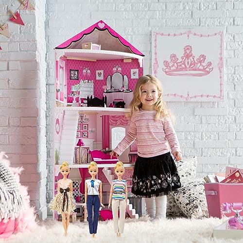 Doll Clothes for 11.5 Inch Girl Doll 20 Pcs Casual Wear Clothes and Doll Accessories with 10 Pairs Shoes +10 Fashion Doll Dresses