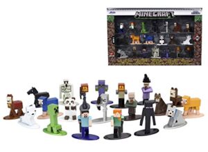 jada toys minecraft 1.65"" die-cast metal collectible figures 20-pack wave 5, toys for kids and adults, 32023, brown