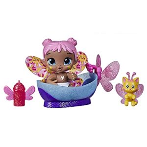 baby alive glo pixies minis doll, bubble sunny, glow-in-the-dark doll for kids ages 3 and up, 3.75-inch pixie toy with surprise friend