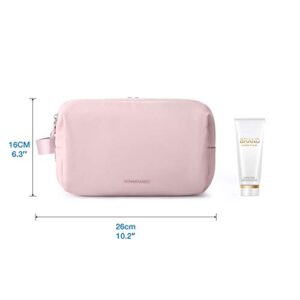 BAGSMART Toiletry Bag for Men, Travel Toiletry Organizer Dopp Kit Water-resistant Shaving Bag for Toiletries Accessories, Door Room Essentials, Pink