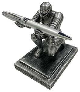 ofiedx executive knight pen holder with a pen personalized desk accessories decor home office cool pen stand iron
