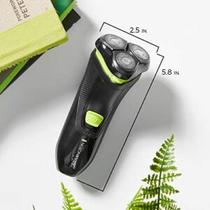 Remington Ultrastyle Rechargeable Rotary Shaver, Pr1320, Black/Neon Green