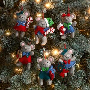 Bucilla 89288E Felt Applique Christmas Ornament Kit, Night Before Christmas, Set of 6