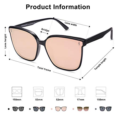 SOJOS Sunglasses for Women Men Vintage Style Shades SJ2157,Black/Pink