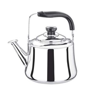 yarnow tea kettle stove top 4 quart whistling tea kettle teapot stainless steel teapot heating water container with handle for home gas stovetop