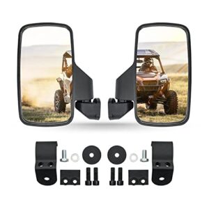 ransoto ranger side mirrors, utv rear view mirror compatible with polaris ranger xp 500, 570, 900, 1000, ranger diesel, etx/ev, general 1000, can-am defender, maverick trail