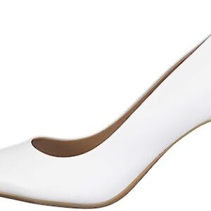 Calvin Klein Women's Gayle Pump, White Leather, 7.5