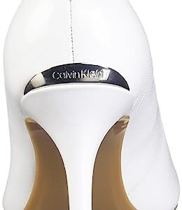 Calvin Klein Women's Gayle Pump, White Leather, 7.5