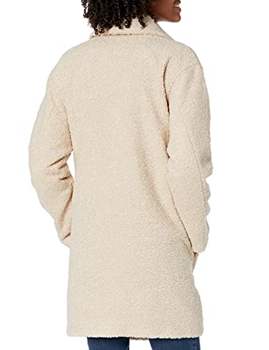 Amazon Essentials Women's Teddy Bear Fleece Oversized-Fit Lapel Jacket (Previously Daily Ritual), Sand, Medium