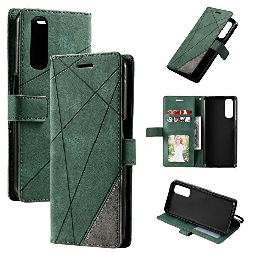 QiongNi Case for Oppo Realme 7 Case Cover,Case for Oppo Realme Narzo 20 Pro,Case for Oppo Realme 7 RMX2151 RMX2155 / Realme Narzo 20 Pro RMX2161 RMX2163 Case Flip Pu Leather Cover Green