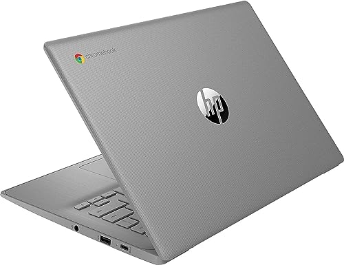 HP Chromebook 14a 14" HD (Intel 4-Core Celeron N4120, 4GB RAM, 64GB eMMc, UHD Graphics 600) Home & Student Laptop, 14 Hours Battery Life, Anti-Glare, Webcam, Wi-Fi, IST Cable, Type-C, Chrome OS