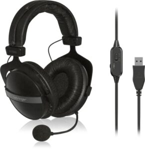 behringer hlc660u usb stereo headphones with built-in microphone