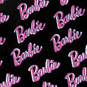 INTIMO Barbie Dolls Barbie On Repeat Print Super Soft and Cuddly Plush Fleece Throw Blanket 50" x 60" (127cm x152cm)