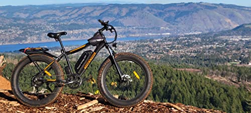 aostirmotor 750W Electric Bike for Adults 26"×4" Fat Tire 48V 13AH Lithium Battery Electric Bicycles, 28MPH E Bike for Adults, Shimano 7 Speed Mountain Bike (Black)