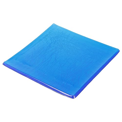 F FIERCE CYCLE 25x25x1cm Motorcycle Seat Gel Pad Shock Absorption Mat Comfortable Soft Cushion Blue