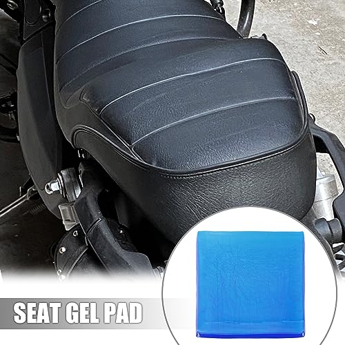 F FIERCE CYCLE 25x25x1cm Motorcycle Seat Gel Pad Shock Absorption Mat Comfortable Soft Cushion Blue