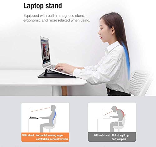 Nillkin 15.6 inch Laptop Sleeve Case Laptop Stand Adjustable, Computer Shock Resistant Bag with Mouse Pad for MacBook Pro 16"/15" 15.6" Dell Lenovo HP Asus Acer Samsung Chromebook Computer,Black